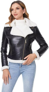 Black Faux Coat-Women